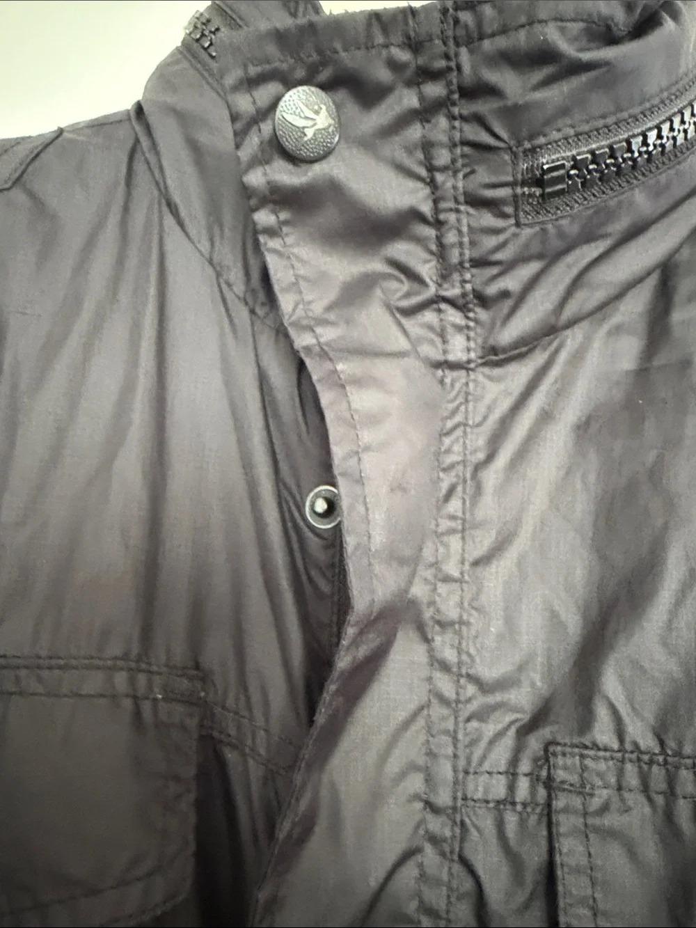 I. Spiwak & Sons Nylon Black Men's Windbreaker Rain Bomber Jacket Size:M